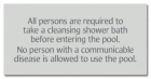 Massachusetts Pool Rules Health Sign