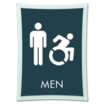 Men Sign w/Male & Dynamic ISA Symbols