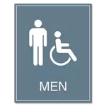 Men Sign w/Male & ISA Symbols