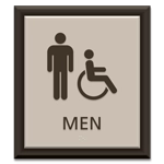 Men Sign w/Male & ISA Symbols