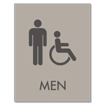 Men Sign w/Male & ISA Symbols