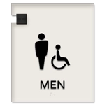 Men Sign w/Male & ISA Symbols