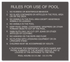 Mobile County, Alabama Pool Rules Sign