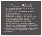 Montgomery County, Alabama Pool Rules and Regulations Sign