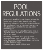 Nebraska Pool Regulations Sign