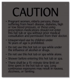 New Jersey Hot Tub Spa Caution Sign