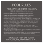 New York City Pool Rules Sign