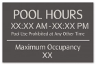 New York Pool Hours and Max Occupancy Sign