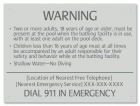 New York State Pool Supervision Warning Sign