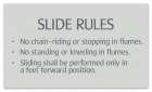 New York White-Water Slide Rules Sign
