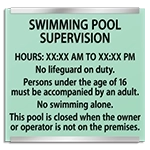 NJ Front Desk Pool Sign - Arctic