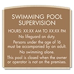 NJ Front Desk Pool Sign - Flexia Pinnacle™