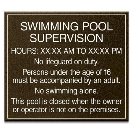 NJ Front Desk Pool Sign - LeatherTex©