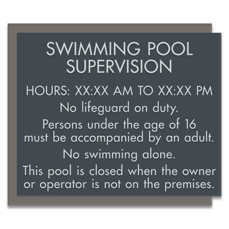 NJ Front Desk Pool Sign - Manhattan