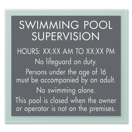 NJ Front Desk Pool Sign - Metro
