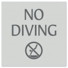 No Diving Sign with Symbol