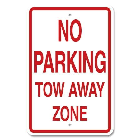 No Parking Tow Away Zone