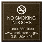 No Smoking Sign - North Carolina Only
