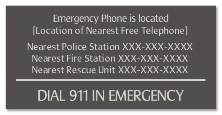 Ohio Emergency Phone Sign