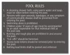 Oklahoma Pool Rules Sign