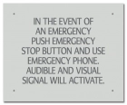 Ontario Canada Emergency Stop Button Sign