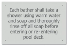 Ontario Canada Shower Rules Sign