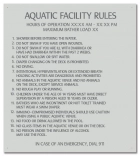 Oregon Pool Rules Sign