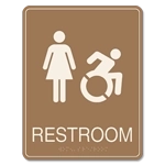 Restroom Sign w/Female & Dynamic ISA Symbols