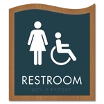 Restroom Sign w/ Female & ISA Symbols
