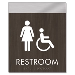 Restroom Sign w/ Female & ISA Symbols