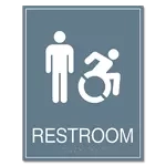 Restroom Sign w/Male & Dynamic ISA Symbols