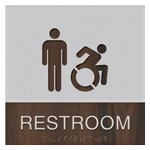 Restroom Sign w/Male & Dynamic ISA Symbols