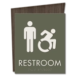 Restroom Sign w/Male & Dynamic ISA Symbols