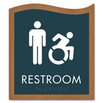 Restroom Sign w/Male & Dynamic ISA Symbols