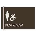 Restroom Sign w/Male & Dynamic ISA Symbols