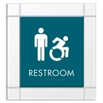 Restroom Sign w/Male & Dynamic ISA Symbols