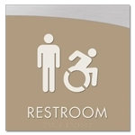 Restroom Sign w/Male & Dynamic ISA Symbols