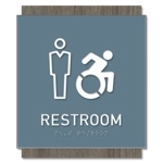 Restroom Sign w/Male & Dynamic ISA Symbols
