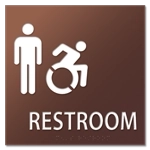 Restroom Sign w/Male & Dynamic ISA Symbols
