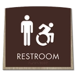 Restroom Sign w/Male & Dynamic ISA Symbols