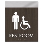 Restroom Sign w/Male & ISA Symbols