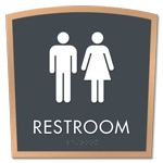 Restroom Sign w/ Unisex Symbols