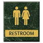 Restroom Sign w/ Unisex Symbols