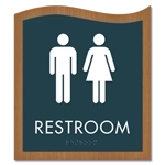 Restroom Sign w/ Unisex Symbols