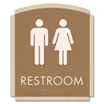 Restroom Sign w/ Unisex Symbols