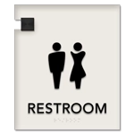 Restroom Sign w/ Unisex Symbols
