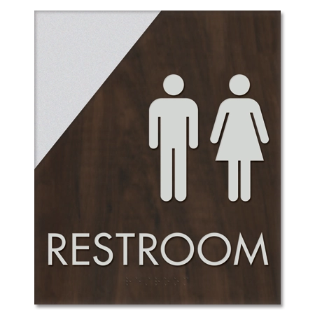 Restroom Sign w/Unisex Symbols