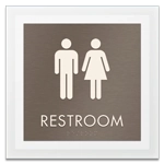 Restroom Sign w/ Unisex Symbols