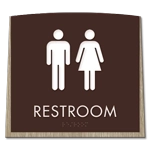 Restroom Sign w/ Unisex Symbols