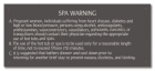 Rhode Island Spa Warning Sign